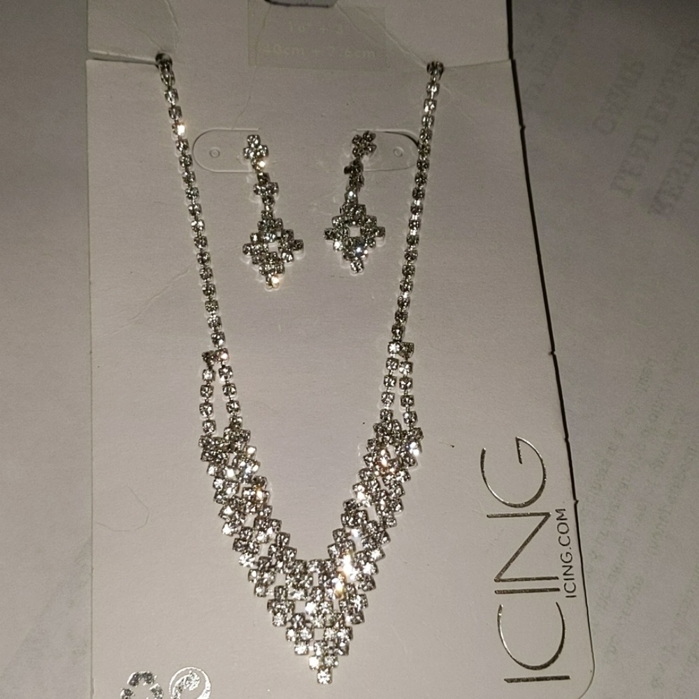 NWT Icing Necklace and Earrings set